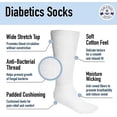 thumbnail image 2 of Yacht & Smith Mens Diabetic Neuropathy Edema Socks, Cotton Crew, Ankle, Medical Sock, Size 13-16, 2 of 6