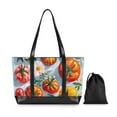 thumbnail image 7 of FORMRS Canvas Laptop Tote Bag for Women with 15.6" Computer Compartments Shoulder Handbag, Watercolor Tomatoes, 7 of 7