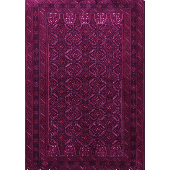 Ahgly Company Indoor Rectangle Persian Pink Traditional Area Rugs, 5' x 7'