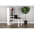 thumbnail image 2 of Sunny Designs European Cottage 75.5" Farmhouse Wood Bookcase in Dark Brown/White, 2 of 7