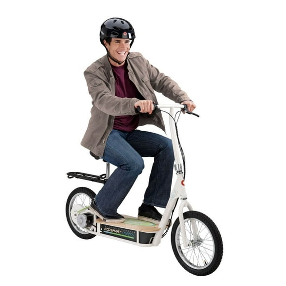 Razor 36-Volt EcoSmart Metro Electric Economical Scooter with Seat & Rack, Green