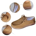thumbnail image 6 of Rokment Cork Footbed Orthopedic Fashion Sneakers Walking Shoes for Women 2026 Spring Fall Vintage Suede Lace up Wide Width Platform Wedge Casual Loafers Khaki Size 7.5, 6 of 8