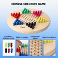 thumbnail image 5 of GSE Games & Sports Expert 2-in-1 Double-Sided Design Wooden Chinese Checker and Gobang Five-in-a-Row Classic Strategy Game, Family Board Game Combo Set with Wooden Pegs and Stones, 5 of 8