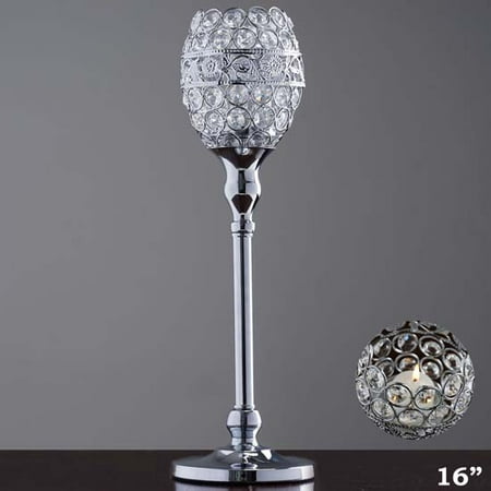 Efavormart 2pcs Crystal Candle Holder Goblet Votive Tealight Wedding Efavormart 2pcs Crystal Candle Holder Goblet Votive Tealight Wedding Chandelier Dining Room Coffee Table Decorative Centerpiece