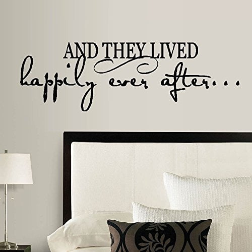 AND THEY LIVED HAPPILY EVER AFTER ~ WALL DECAL, HOME DECOR 10 5" X 33"
