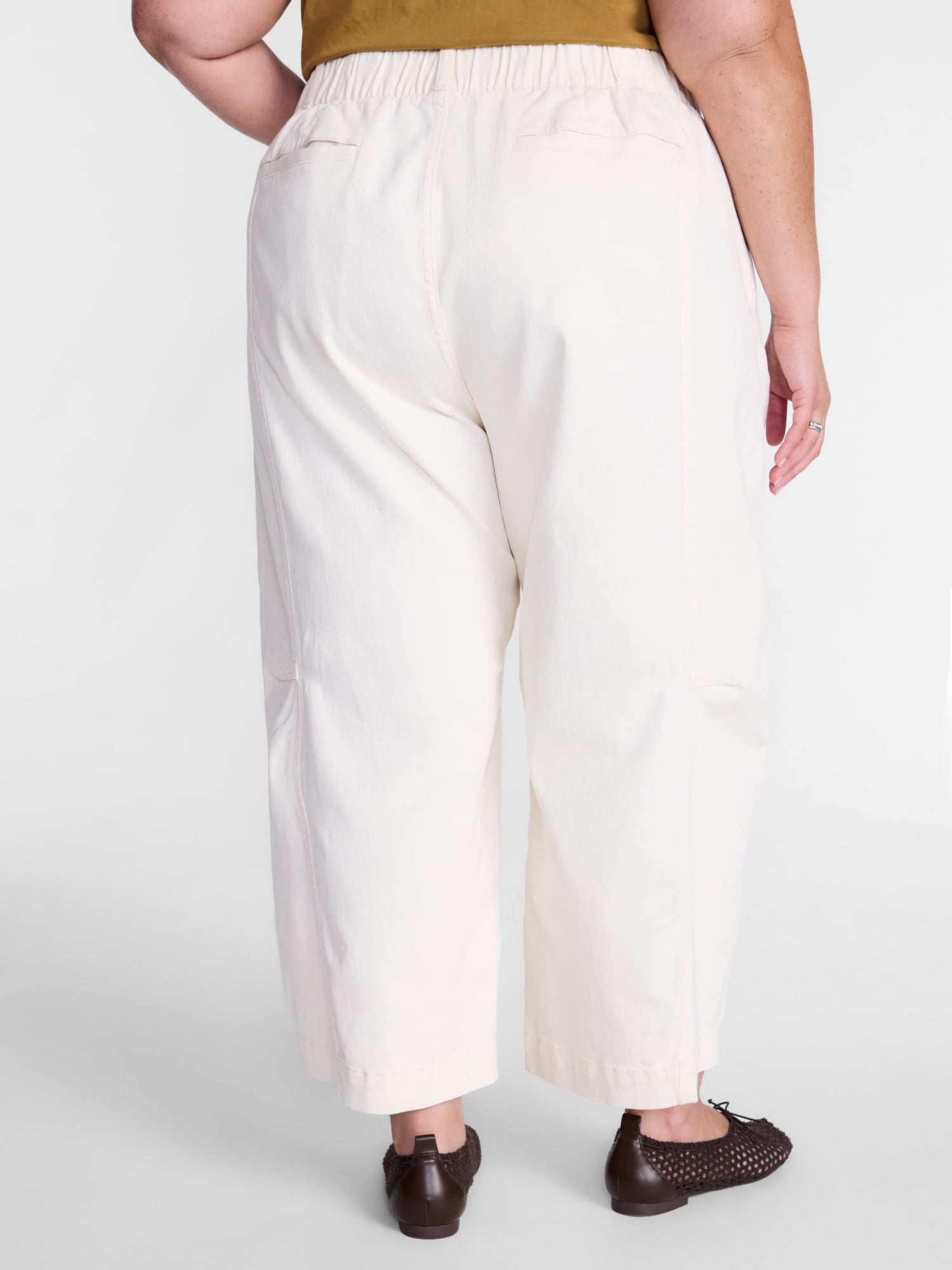 Terra & Sky Women's Plus High Rise Barrel Jeans, 30” Inseam, Sizes 16W-26W
