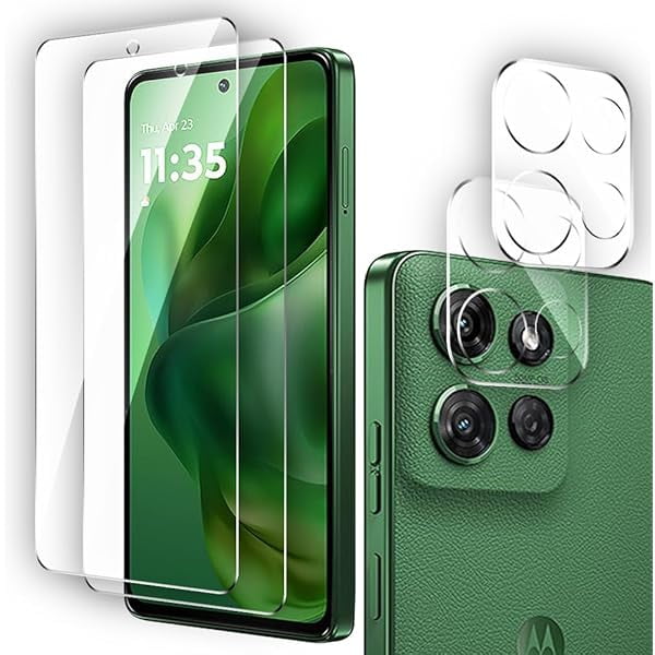 xixishop 2 Pack Tempered Glass Screen Protector for Motorola Moto G Power 5G 2025 with 2 Pack Camera Lens Protector,Ultra HD, Anti-Fingerprint Case Friendly