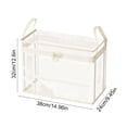 thumbnail image 2 of Clear Plastic Easter Storage Box, Transparent Dustproof Organizer Case for Home, Classroom & Office, Stackable Container for Books, Magazines & Stationery, Visible Storage, 15*13*9in, Clear, 2 of 7