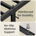thumbnail image 6 of Ledrem Heavy Duty Full Bed Frame, 18" Tall Platform Bed, 1100 lb Capacity, No Box Spring Needed, Under-Bed Storage, Easy Assembly, Mattress Retainers, Matte Black, 6 of 9