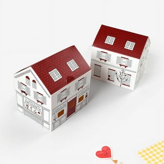 BESTONZON 20pcs Candy Boxes Party Favors Containers House Shape Gift Boxes  Small Gift Cases 
