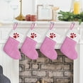 thumbnail image 6 of yulier Mini Christmas Stockings Dog Paw Snowflake Embroidered Christmas Stockings Knitted Wool Christmas Stockings Decorations Candy Gift Bags Xmas Fireplace Hanging Stockings, 6 of 7