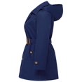 thumbnail image 4 of Chrisuno Plus Trench Coat Size Dress Women's mid Length Double Breasted Mid Jacket with Belt Navy Blue 4X, 4 of 4