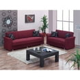 thumbnail image 3 of Beyan Signature Ohio 61" Chenille Convertible Sleeper Loveseat in Burgundy Red, 3 of 4