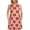 thumbnail image 1 of Balery Basset hound dog with paw Vestidos de verano para mujer con estampado: vestido holgado sin mangas, vestido playero informal y cómodo para días calurosos., 1 of 7