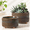 Reactive Glaze Black, variant on Reactive Glaze Star White 6.5+8 Inch Ceramic Indoor Plant Pot Set of 2