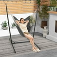 thumbnail image 2 of Costway Chaise Hamac Réglable avec Support 6 Positions Réglables Poche de Rangement Robuste, 2 of 9