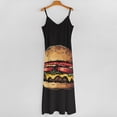 thumbnail image 5 of Hamburger Sleeveless Suspender Dress Summer Fashion Casual Long Dress, 5 of 9