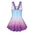 thumbnail image 5 of Uourmeti Girls' Mermaid Scale Gradient Swim Dress - Sleeveless Skirted One-Piece Bathing Suit, Quick Dry Stretchy Swimwear for Beach & Pool, 3-13 Years, 5 of 8