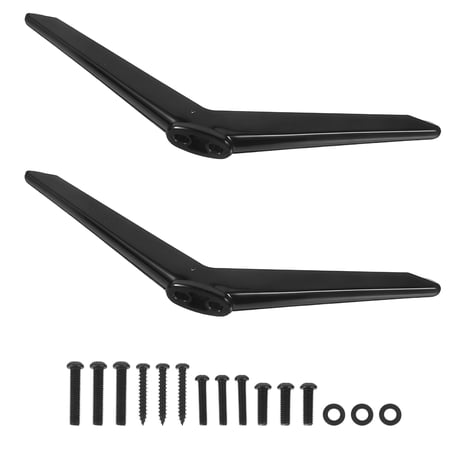 BESTYASH 1Set Black TV Stand Legs Replacement No Drill Flat Screen TV Mount Stand for Stable Support