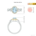 thumbnail image 5 of ANGARA Natural 1 ct Aquamarine Twisted Vine Ring with Diamond Halo in 14K White & Yellow Gold for Women (Size-8x6mm) | March Birthstone, Anniversary, Jewelry Gift for Women | Natural Aquamarine Ring, 5 of 10
