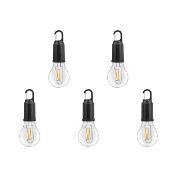 Lámpara LED para Acampar Con Gancho 3 Modos Luces Colgantes Campaña Impermeables (redondas)