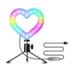 thumbnail image 1 of Cámara Lámpara de fotografía Irfora Luz de video RGB de 6 pulgadas Luz de relleno LED en forma de corazón Regulable USB Alimentado con adaptador de cabezal flexible Trípode de escritorio para trans Irfora Lámpara de fotografía, 1 of 7