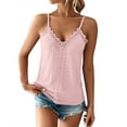 thumbnail image 2 of LIZUOJUNF Womens Lace Trim Tank Tops V Neck Sleeveless Shirts 2026 Summer Casual Trendy Dressy Cami Top RD2 L, 2 of 6