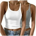 thumbnail image 1 of Hauts pour Femmes Décontractés, Hauts pour Femmes Aguichant Décontractés, Camisole à la Mode et Aguichant Col Rond Couleur Unie Ajustée, Hauts pour Femmes Aguichant, Hauts Aguichant pour Femmes, 1 of 6