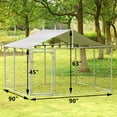 thumbnail image 3 of Magic Union Large Outdoor Pet Kennel for Dog and Cat, Waterproof Shade Cover, 90''x90''x63'', 3 of 9