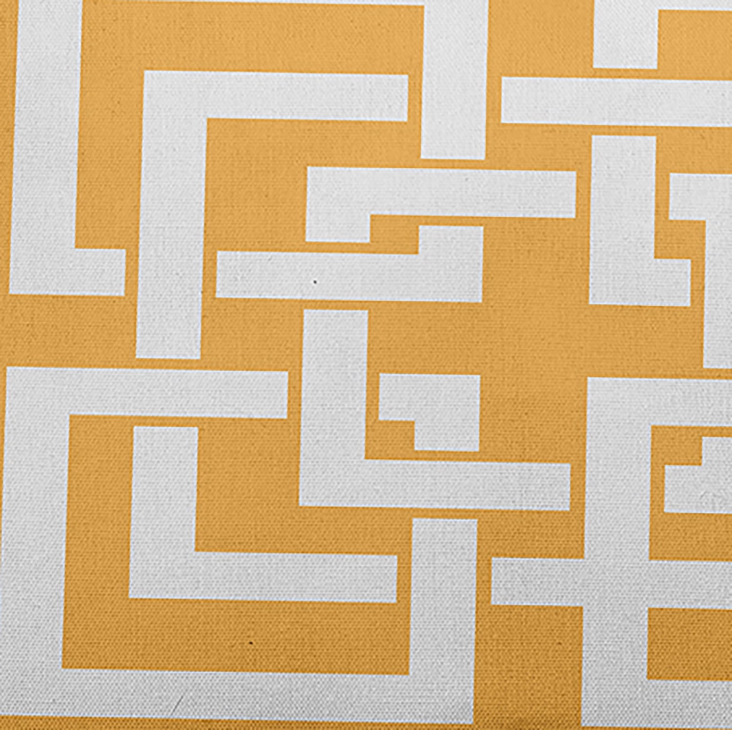 Simply Daisy, 14" x 20" Greek New Key Yellow Abstract Decorative Outdoor Pillow