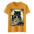 thumbnail image 5 of Wangmeiwg Cat Ramen Funny Graphic Tees Cat Anime T Shirt Miss Long Sleeve Shirts for Women, 5 of 5