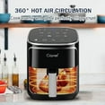 thumbnail image 4 of CAYNEL Air Fryer Oven Oil Free Nonstick Cooker with 8 Cook Presets, Detachable Double Basket - 5QT(Black) (Digital), 4 of 4