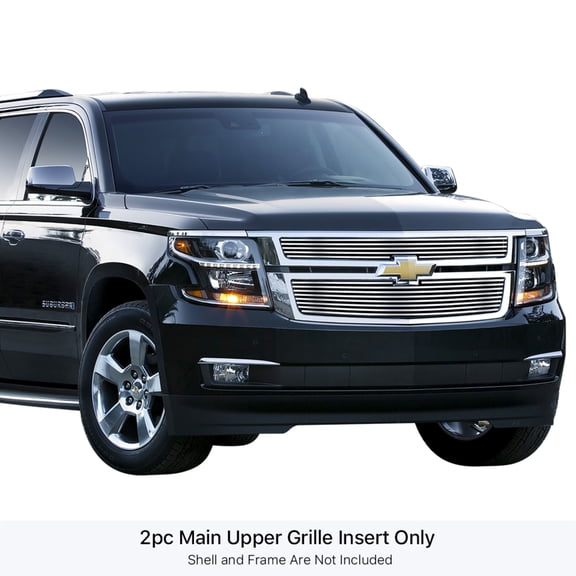 2015-2020 Chevy Suburban/2015-2020 Chevy Tahoe (For Both Honeycomb Style And Bar Style) Main Upper Stainless Steel Polished Finish Horizontal Billet Grille