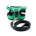 thumbnail image 2 of Flmtop Pet Leashes Adjustable Breathable Polyester Walking Safety Dog Harness for Puppy Green, 2 of 9