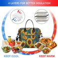 thumbnail image 4 of OBREWU Sunflower Womens Lunch Box for Work,Insulated Large Sunflower Lunch Bag for Women,Loncheras Para Mujer,Leakproof Adult Lunch Bag for Work,Beach,Travel,Picnic,Camping, 4 of 7
