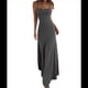 thumbnail image 2 of Vestido Básico de Estar por Casa para Mujer, Elegante, Sin Mangas, con Espalda Descubierta, Acanalado, Ajustado y Maxivestido. Gris Oscuro XL, 2 of 10