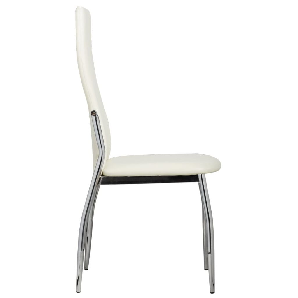 Kepooman 4pcs High Back Dining Chairs for Kitchen, White Kepooman 4pcs High Back Dining Chairs for Kitchen, White
