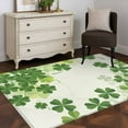 thumbnail image 4 of St Patrick Day Washable Area Rug&nbsp;3x5ft Modern Watercolor Spring Gradient Green Shamrocks Soft Rectangle&nbsp;Rugs for Living Room, Non Slip Carpet for Bedroom&nbsp;Entryway Dining Room, 4 of 9