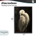 thumbnail image 4 of Stupell Industries Coastal Feathered Egret in Soft Light Black Floating Frame Canvas Art, 17 x 25, by Petals Prints Design, 4 of 8