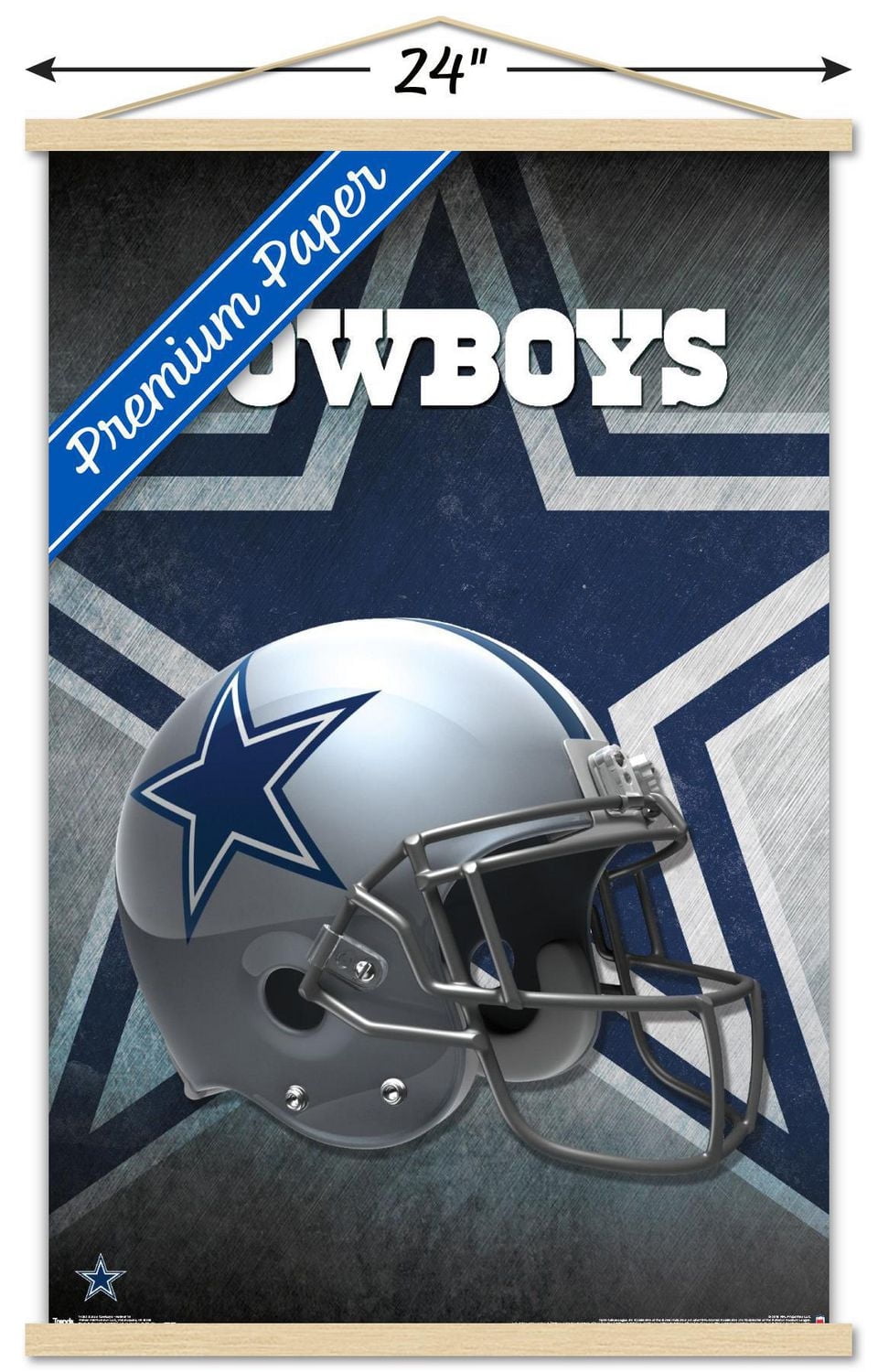 NFL Dallas Cowboys - Helmet 16 Wall Poster, 22.375" x 34" Framed