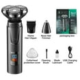 thumbnail image 5 of OCTMOM Electric Shavers for Men, 3-in-1 Cordless Beard Trimmer, Nose Hair Razor, Waterproof  for Wet Dry Use, Black, 5 of 9