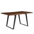 thumbnail image 2 of Modway Viggo 60" Live Edge Acacia Wood and Metal Dining Table in Black/Walnut, 2 of 10