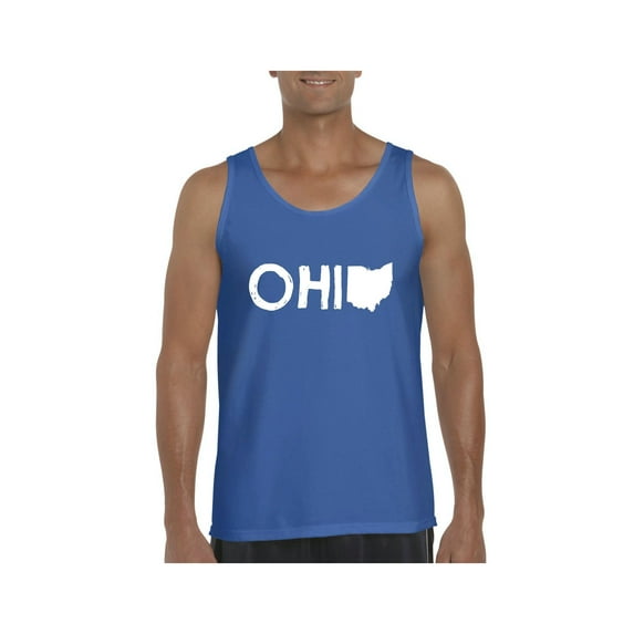 MmF - Men's Tank Top for Men, up to Men Size 3XL - Ohio Map
