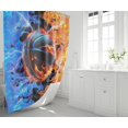 thumbnail image 5 of 4Pcs Soccer Shower Curtain for Boys Bathroom Set - Boys Sports Shower Curtain Set with Bath Mat Toilet Lid Cover Football Shower Curtain with 12 Hooks Boys Bathroom Decor, 70" x 70", 5 of 6