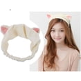 thumbnail image 3 of 1 Pcs Women Ladies Cat Ears Headband Cute Yoga Makeup Elastic Turban Knotted Hair Band Headband, 3 of 3