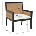 thumbnail image 3 of SAFAVIEH Couture Emilio Modern Oak Woven Accent Chair, Black/Natural, 3 of 13