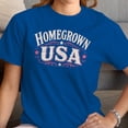 thumbnail image 3 of Smartprints Homegrown Usa Women's T-Shirt Royal Blue, Cotton, 5XL, 3 of 4