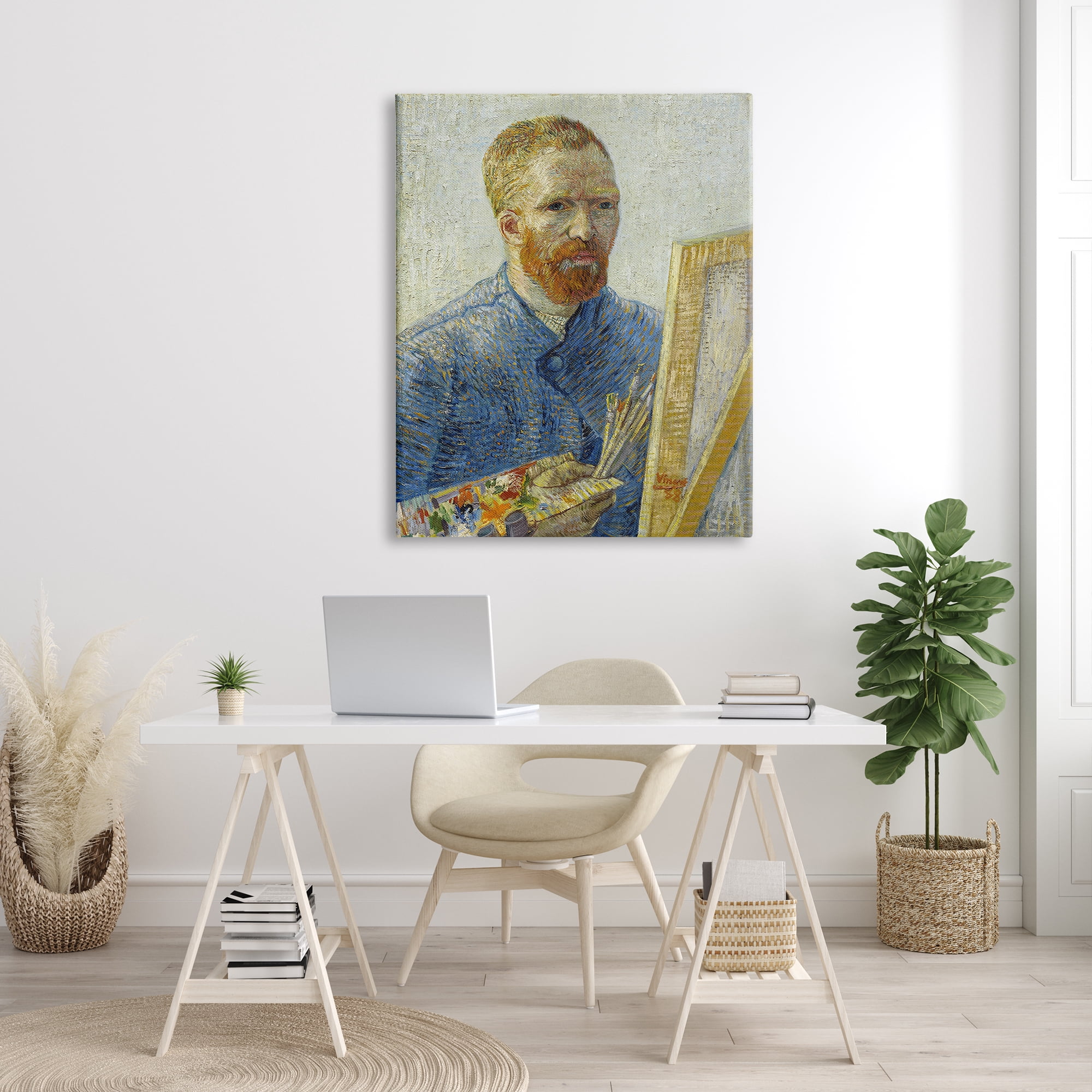 Stupell Industries Zeegezicht als Schilder van Gogh Painting Self-Portrait Painting Painting Gallery Wrapped Canvas Print Wall Art, Design by one1000paintings