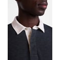 thumbnail image 4 of George Men's and Big Men's Rugby Shirt with Long Sleeve, Size S-6XB, 4 of 5