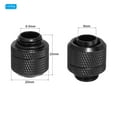 thumbnail image 2 of Uxcell G1/4" Brass Hose Fitting Quick Connector for the CPU Water Cooling System Black 4 Pcs, 2 of 4